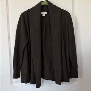 Tweeds Rich Olive Open Cardigan